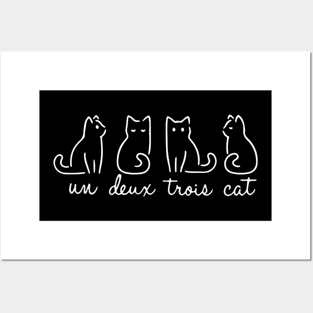 Un Deux Trois Cat Wall Art by MasutaroOracle